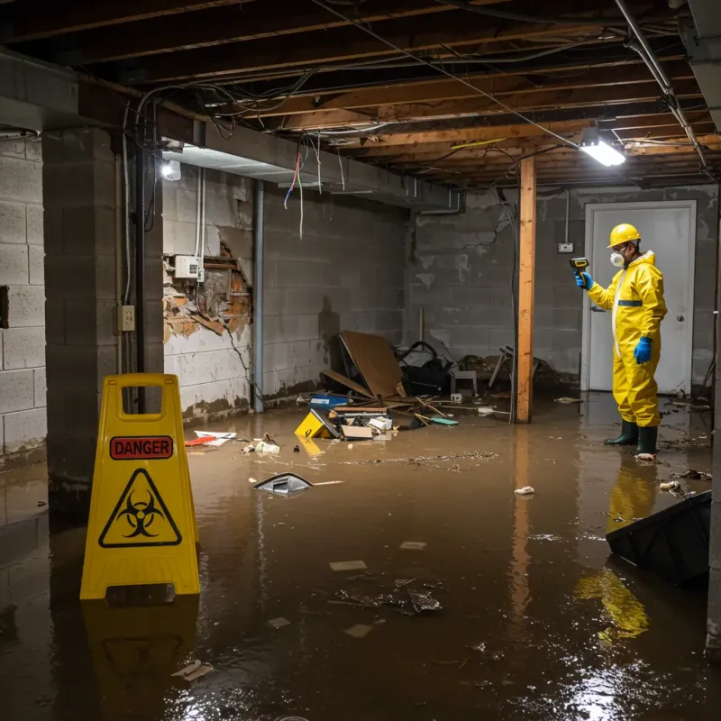 Flooded Basement Electrical Hazard in McIntosh County, GA Property